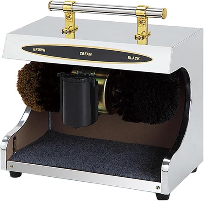 Shoe Polishing Machine,Fully Automatic Induction Shoe Polishing Machine,Public Electric Titanium Shoe Polishing Machine for Family,Hotel,Bank,and Commercial Use,C