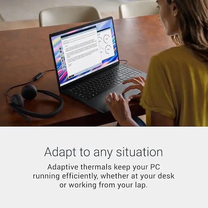 Dell 15.6" FHD Touchscreen Laptop, 8GB DDR5 RAM, 1TB Storage (512GB SSD + 512GB External), 10-Core Intel Core i5-1334U, Windows 11 Pro, SD Card Reader, Carbon Black