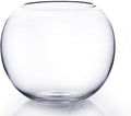 WGV Bowl Glass Vase, Diameter 10", Height 8", Open Width 6", (Multiple Sizes Choices) Clear Bubble Planter Terrarium Fish Bowl for Wedding Event Home Decor, 1 Piece (VBW0010)