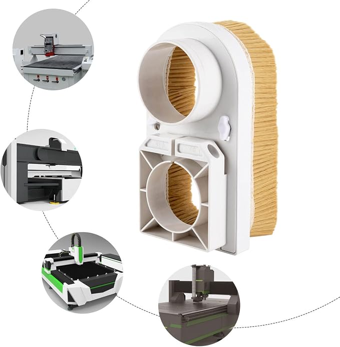 Upgrade Version CNC Spindle Dust Shoe Cover Cleaner Router Dust Collector Vacuum Brush for Vacuum Cleaner 100mm Engraving Milling Machine Tools
