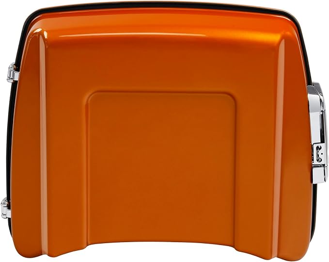 5.5" Razor Motorcycle Trunk W/Latch Key Fit For Harley 2014-2025 Touring CVO Road King Street Glide Electra Glide Ultra Limited Pack Amber Shiskey W/Black Line