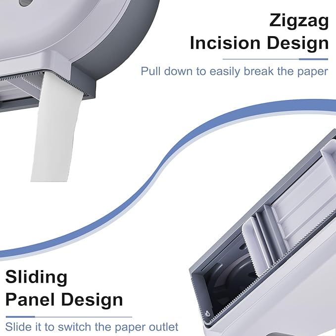 Twin Jumbo Roll Toilet Paper Dispenser, Commercial 9” Double Toilet Paper Holder Wall Mount, Industrial Tissue Dispenser with Key Lock, Tissue Holder with Dual Dispenser for Bathroom