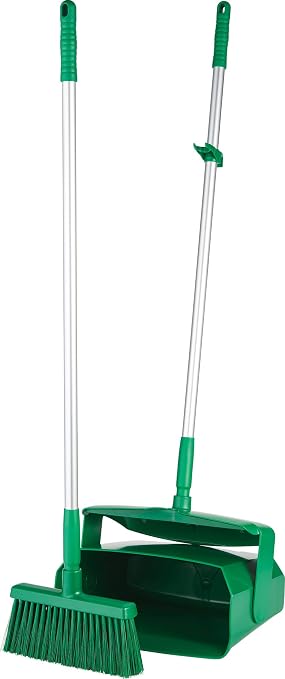 Remco Lobby Dust Pan and Broom Set,Green 62502-1 Each
