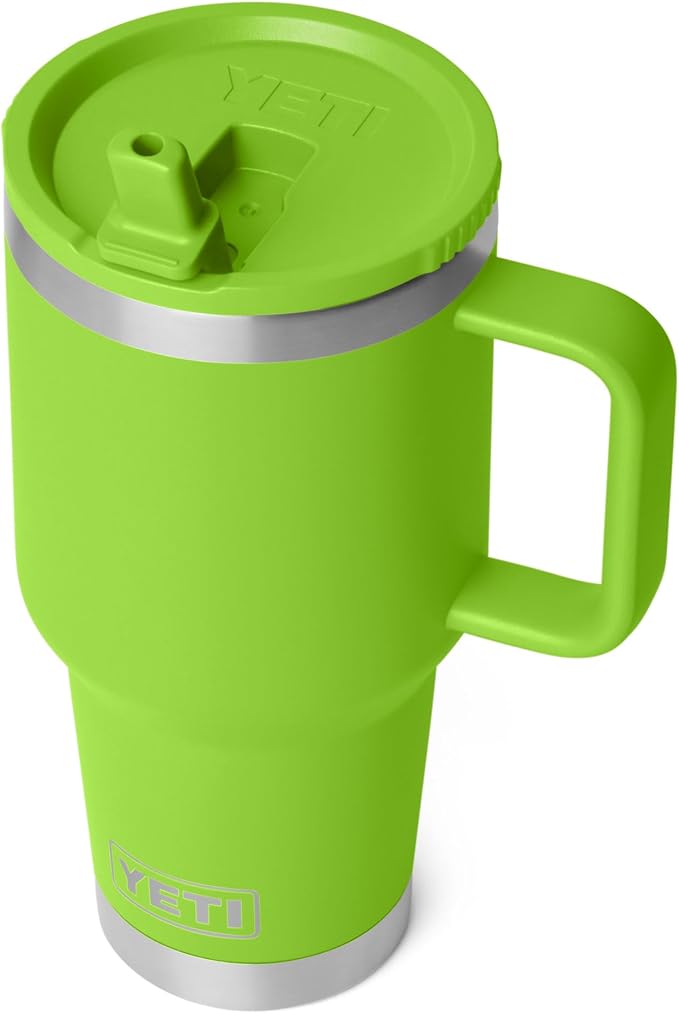 YETI Rambler 30 oz Travel Mug with Flip Straw Lid – Stainless Steel, Vacuum Insulated, Leakproof, Cup Holder Friendly, Venom