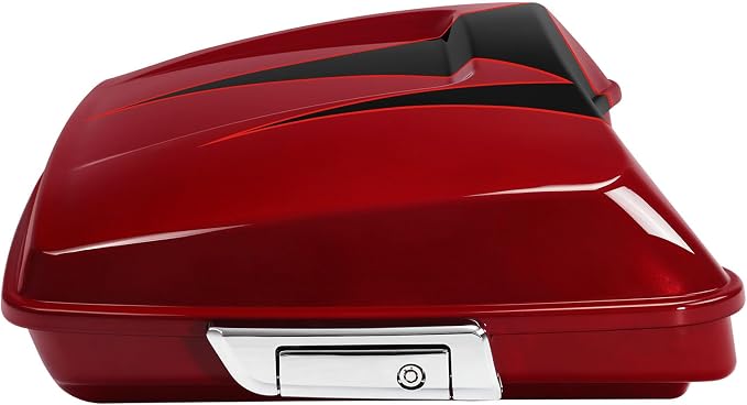5.5" Razor Motorcycle Trunk W/Latch Key Fit For Harley 2014-2025 Touring CVO Road King Street Glide Electra Glide Ultra Limited Pack Starfire Black/Atomic Red