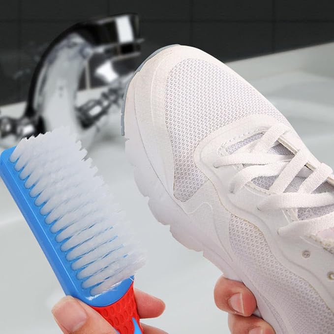 6pcs Shoe Washing Brush Set with Hard Bristles, Sturdy Plastic Scrub Brushes for Laundry and Clothes Cleaning, Multi-Purpose Tools for Household Use