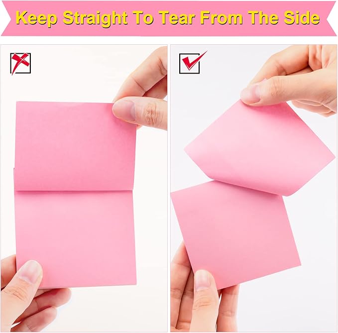 Fainne 120 Pack Sticky Notes Bulk 3 x 3 inch Self Stick Note Pads Multicolor Paper Memo for Office School Supplies Student Teacher Classroom Back to School Essentials, 50 Sheet/Pad(Pastel Color)