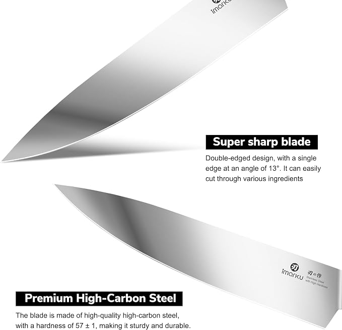 imarku Chef Knife 8 Inch, Ultra Sharp Kitchen Knife with Ergonomic Handle | Professional Cooking Knife for Meat, Vegetables & Fruits, Rust Resistant Chef’s Knife with Gift Box