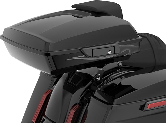 Advanblack 2025 RG Tour Trunk Pack Midnight Firestorm Razor Tour Trunk Pack Backrest Pad for '97-'25 Harley Touring Road King Street Glide Electra Glide CVO models