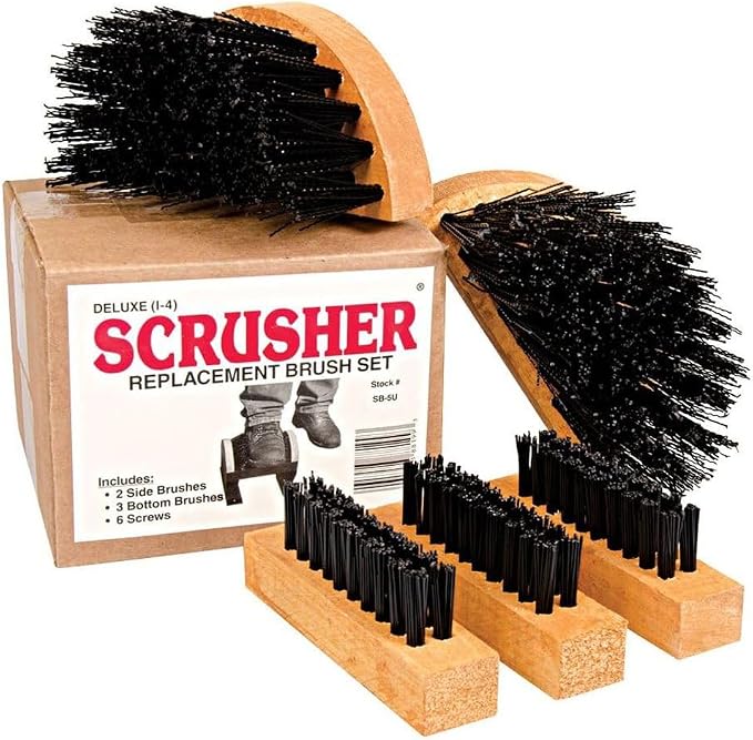 Deluxe Boot Cleaner Replacement Brush Set - Five Pieces Boot Brush Kit
