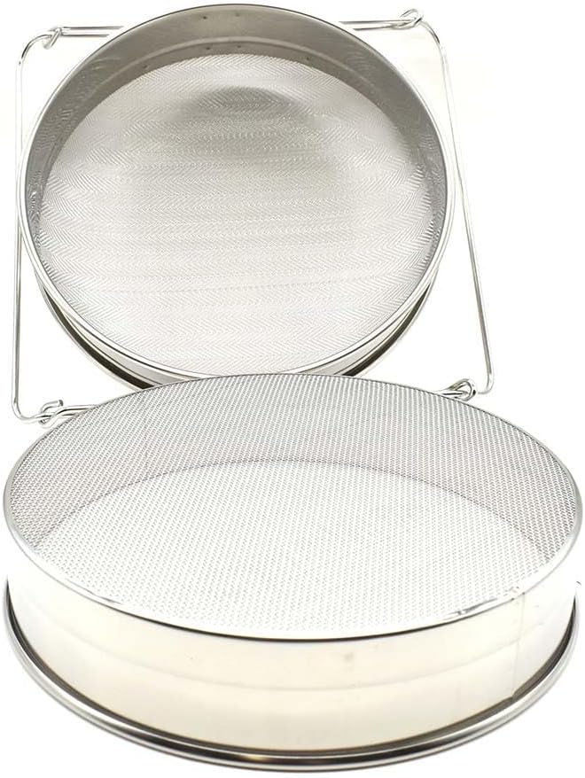 Food Grade 304 Double Sieve Stainless Steel Bucket Top Honey Strainer, Filter for Honey processing/Extraction and Filter