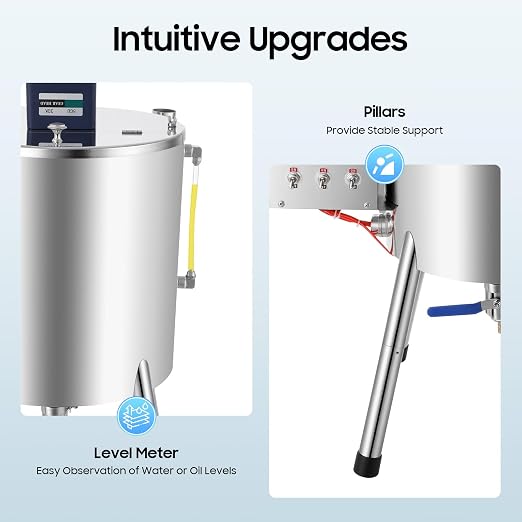 Heating Mixing Filling Machine,30L Paste Liquid Filling Machine Stainless Steel Stirring Tank Cream Liquid Filler Machine Paste Filler Lipstick Candle Heat Filler for Lipstick Shoe Polish Wax (15L)