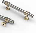 Asidrama 30 Pack 3.75 Inch(96mm) Gold and Brushed Satin Nickel Cabinet Pulls Heavy-Duty Solid Kitchen Cabinet Handles Oil Rubbed Drawer Hardware for Bathrooms Cupboard