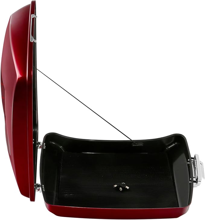 5.5" Razor Motorcycle Trunk W/Latch Key Fit For Harley 2014-2025 Touring CVO Road King Street Glide Electra Glide Ultra Limited Pack Velocity Red Sunglo
