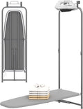 GOFLAME Over Door Ironing Board, Hanging Ironing Board with Iron Holder & Heavy-Duty Metal Frame, Space-Saving Folding Iron Board for Laundry Bathroom, Small Spaces, 42” x 16.5” x 50” (L x W x H)