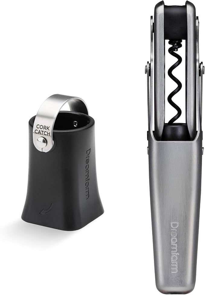 Dreamfarm Bar Tools Bundle | Champop Fast, Easy & Safe Champagne Cork Popper and Winopen Automatic Pocket Wine Corkscrew