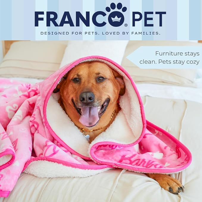 Barbie Waterproof Dog Bed Cover, XL 60x80 Pet Blanket for Furniture Bed Couch Sofa, (Officially Licensed) by Franco