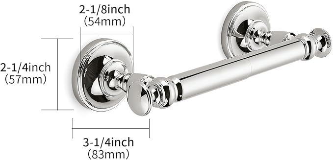 khtumeware 2 Pack Double Post Toilet Paper Holder Vibrant Polished Nickel Tissue Roll Holder for Bathroom Organization and Storage Single Double Toilet Tissue Holder Wall Bathroom Accessories