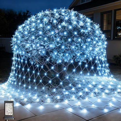 LitHome 14.8FT x 5FT Christmas Net Lights Outdoor Mesh Lights Connectable