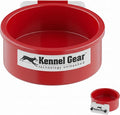 Dog Crate Water Bowl No Spill, 20oz Food-Grade Polypropylene Feeder (Red) | Secure Crate Mount with Covered Parts, Travel-Ready, Easy-To-Clean Design for Home, Crate Training and Travel