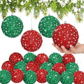 Lyrow 24 Pcs 4" Christmas Ball, Red,Green