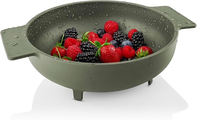 EVA SOLO | Green Tools Sieve | Fine-meshed sieve/strainer/sifter Versatile use; for rinsing vegetables & fruit, draining pasta & sifting flour | Danish Design & Functionality | Green