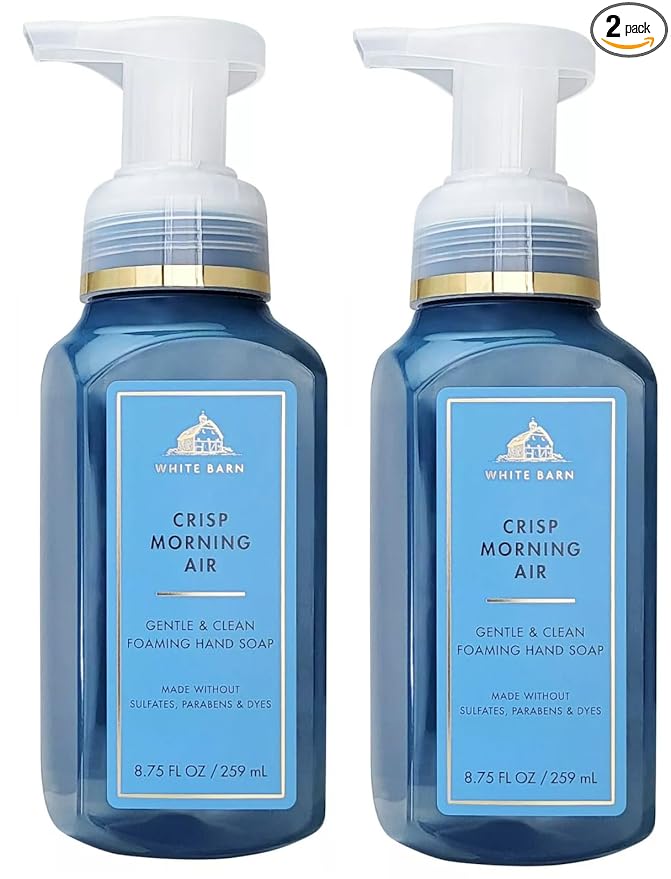 Bath and Body Works 2 Pack Crisp Morning Air Gentle Foaming Hand Soap. 8 Oz