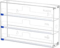 Kitchen Wrap Organizer, Foil and Plastic Wrap Organizer 3 in 1 with Sliding Cutter, Acrylic Wrap Dispenser for Drawer or Wall Mount, Fits 12 Inch Rolls