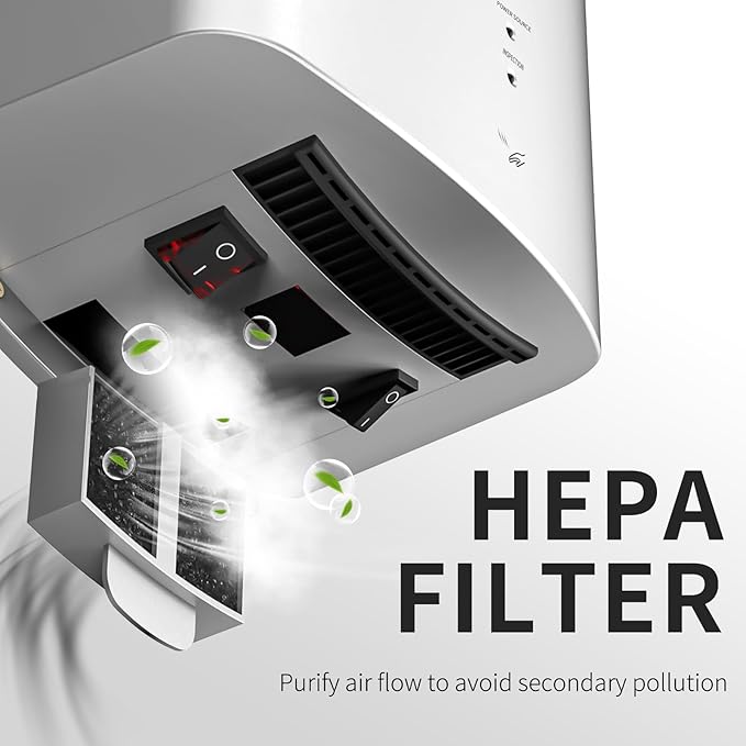 interhasa! Commercial Hand Dryer 110V Electric Hand Dryer for Bathroom with Hot n Cold Air,Electric Air Dryer 3-Pin Plug in