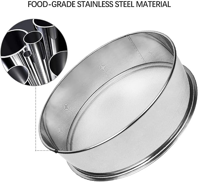 Sidasu Vibrating Sieve 150 Mesh Screen Stainless Steel Vibrating Sifter Mesh Screen