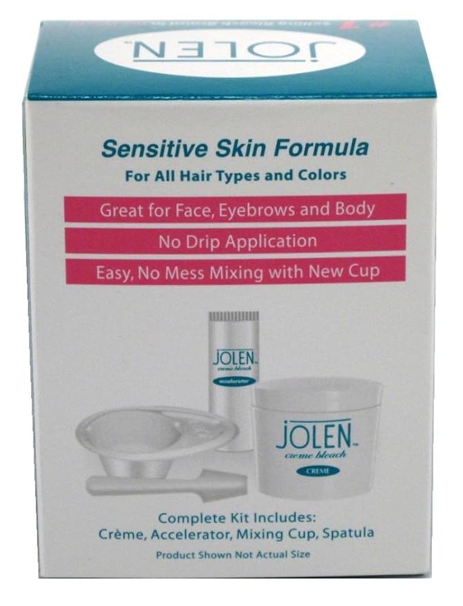 Jolen Creme Bleach Sensitive Formula Plus Aloe Vera 1oz.(pack of 6)