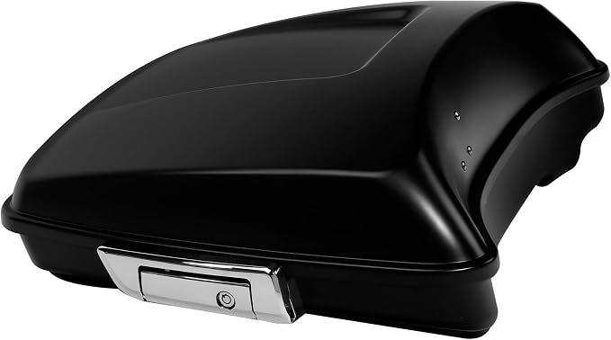 Black Denim 5.5" Razor Trunk W/Latch Key Fit For Harley Touring 2014-2025 CVO Road King Road Glide Street Glide Electra Glide Ultra Limited Pack