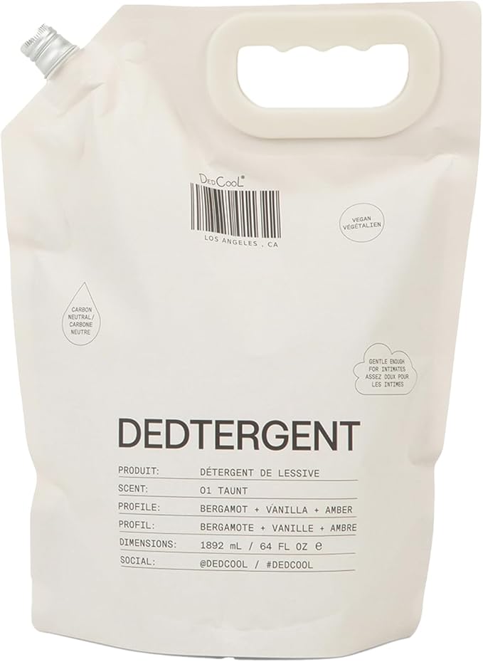 DedCool Liquid Laundry Detergent in 01 Taunt | Luxurious Scent | Stain-Removing Formula | Infused with Natural Essential Oils | Non-Toxic | Up to 120 Washes | 64 fl oz