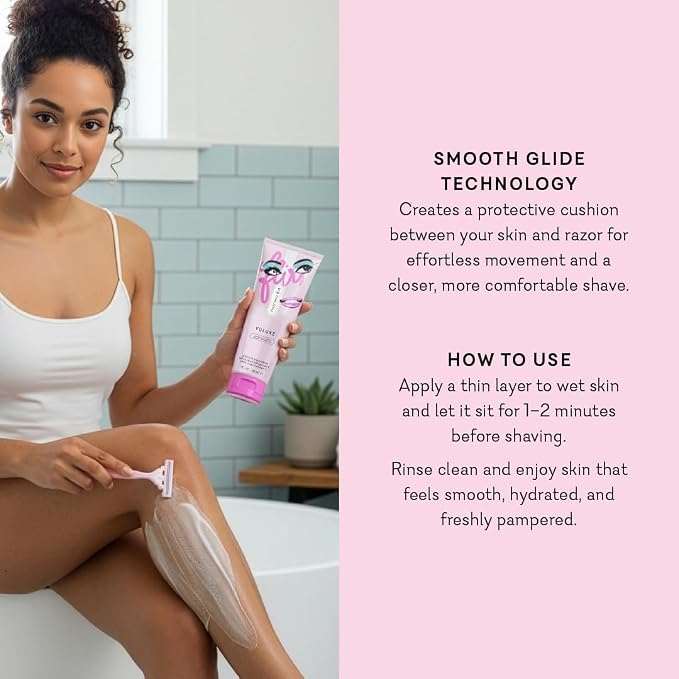 Pure Romance - Vuluxe Shaving Cream for Women - Truly Sexy Flirt (7 fl oz) - Prevents Razor Bumps & Irritation - Orchid, Blackberries, Vanilla - Foaming Shave Cream Moisturizer - Skin Care & Self Care