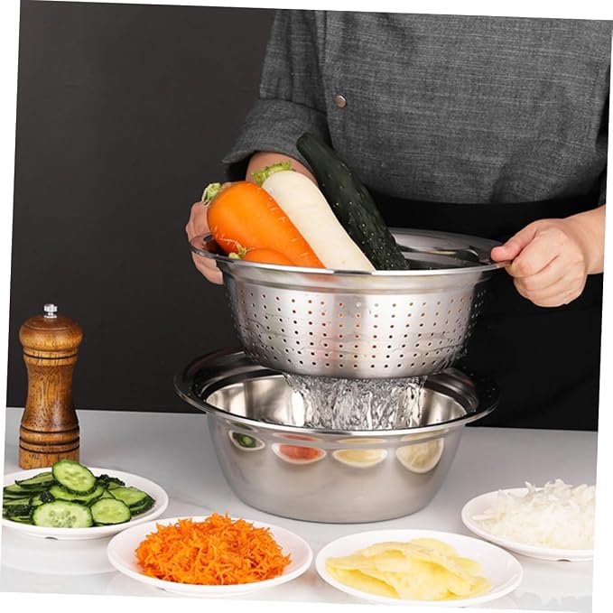Kitchen Grater Basin Vegetable Cutter Zester Grater Peelers for Kitchen Easy Drainage