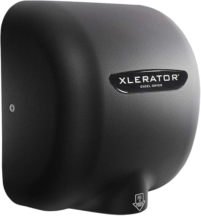 XLERATOR Automatic Surface Mounted Hand Dryer, Graphite Excel Dryer, Hygienic, Voltage: 220 / 240V, 6.5 Amp, Nozzle: .08N Standard Nozzle