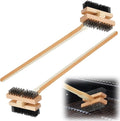 2 Pack Stainless Steel Grill Brush 48 Inch Large Double Ended Grill Brush with Long Handle for Commercial BBQs Outdoor Good Picnic Restaurant Kitchens Dealing with Grease Residue and Buildup