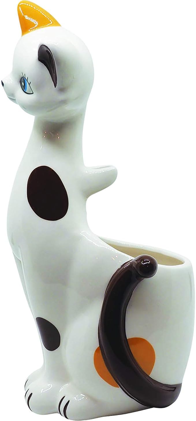 Sunart SAN3305 Cute Miscellaneous Goods Cat Toilet Brush Stand (with Brush)