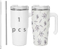 20 oz Sublimation Tumbler with Handle and Metal Straw，Travel Coffee Mug w/Brush,Stainless Steel Double Wall Vacuum Reusable Water Bottle for Most Frames