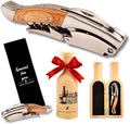 Semecca® Wine Opener – Professional Waiter’s Corkscrew, Double Hinged Wine Key, Wine Bottle Opener with Wooden Gift Box, Gift for Wine Lovers
