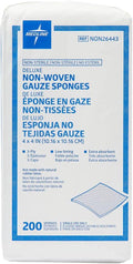 Medline Avant Deluxe Non-Sterile Gauze Sponge, 4" x 4", 3-Ply (Pack of 2000)