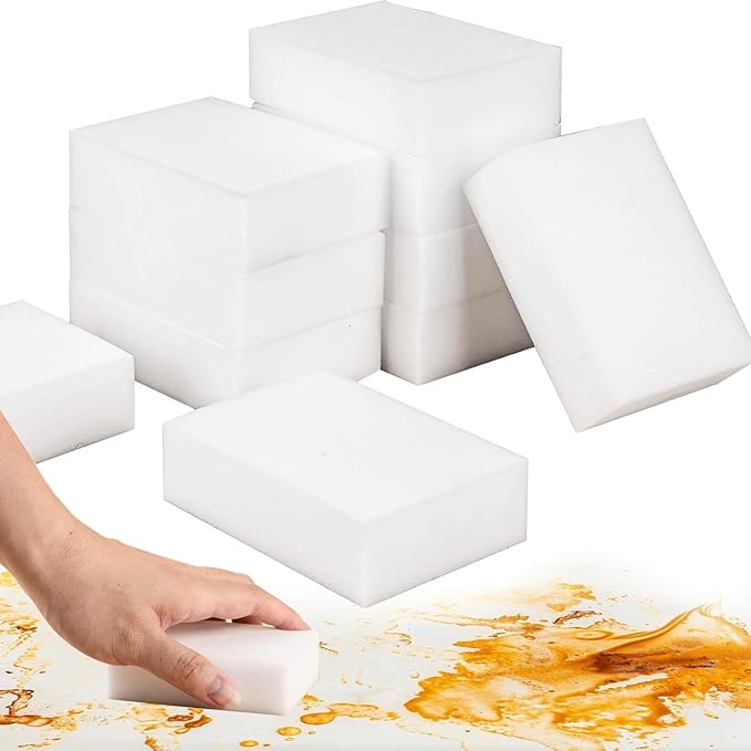 2X Density Magic Melamine Sponge Foam Pads Cleaning Sponge Erasers Household Cleaning Sponges for for Use on Sinks, Kitchen, Bathrooms, Walls, Floors, Bathtubs, Shoes, Furniture, Cars