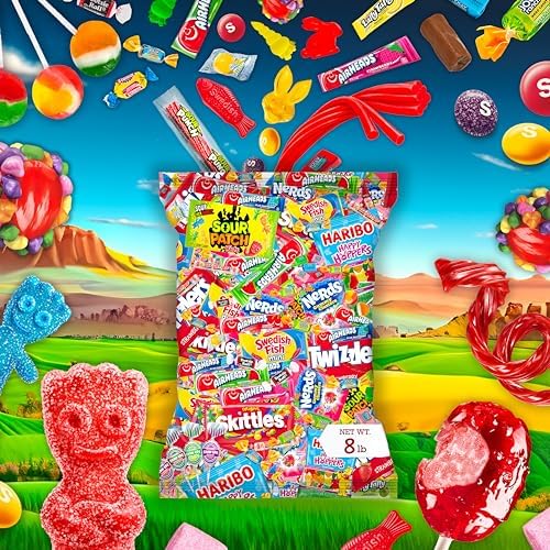 Bulk Candy Variety Pack - 8 lb Candy - Bulk Individually Wrapped - Candies - Trick Or Treat Candies - Piñata Filler Stuffers - Pinata Stuffers - Party Favors - July 4th (Pack of 2)
