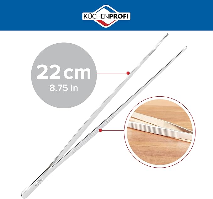 Küchenprofi 8.75-Inch Tweezer Tongs in 18/10 Stainless Steel