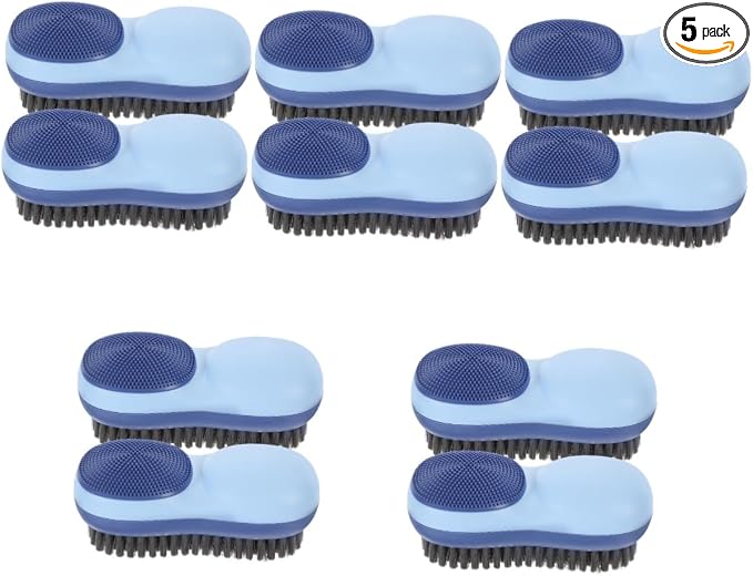 Healeved 10pcs Multi-use Bristle Brush for Laundry Scrub Cleaning Boar Bristle Brush Handheld