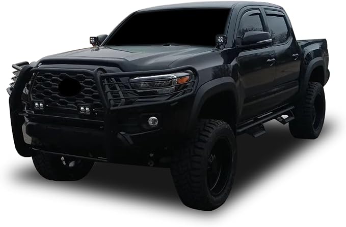 Black Horse Grille brush Bumper Guard Modular Black Compatible with 2016-2023 Toyota Tacoma-17A096402MA