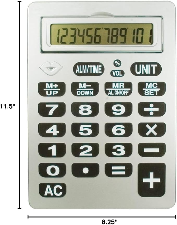 Reizen 12-Digit Jumbo Talking Calculator