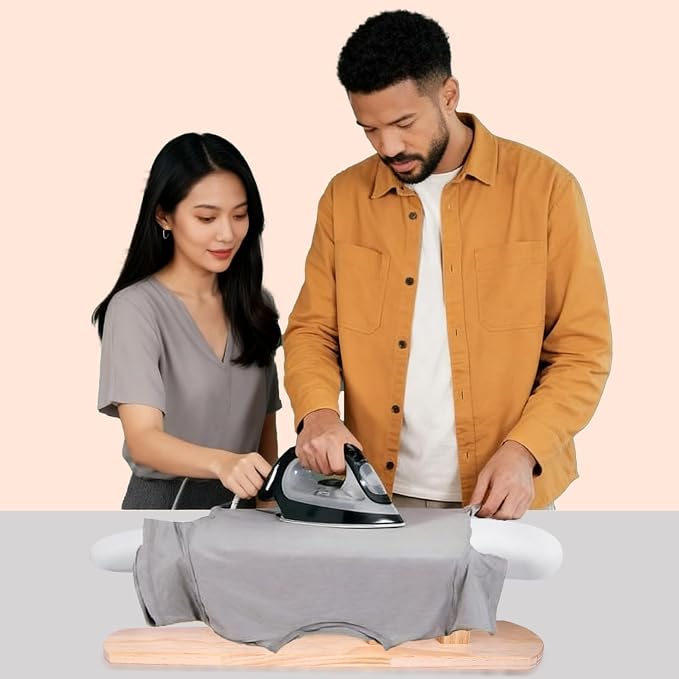 Padded Longer Sleeve Ultra Thick Padding, Double Side Ironing Board | Portable Samll Mini | Boardwith Wooden Base | Ironing Board with Sleeve Arm