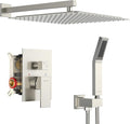 SR SUN RISE Shower Faucet - 16 Inch Rain Shower System - All Metal Shower Fixtures - Brushed Nickel