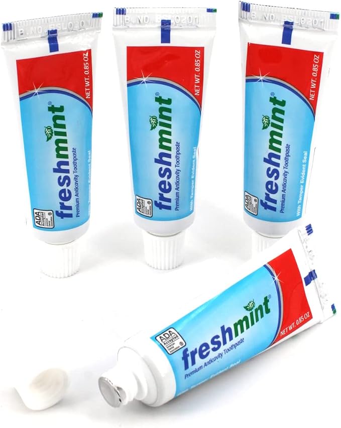 Freshmint® 36 Tubes of 0.85 oz. Premium Anticavity Fluoride Toothpaste with Safety Seal (ADA Accepted)